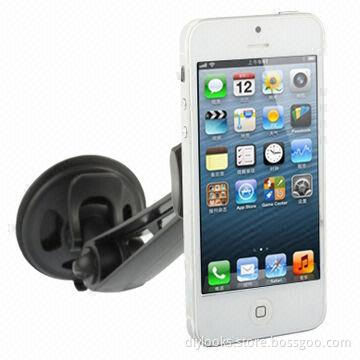360 Degrees Rotation Suction Cup Car Holder for iPhone 5, OEM Orders Welcomed, Easy to be Fixed